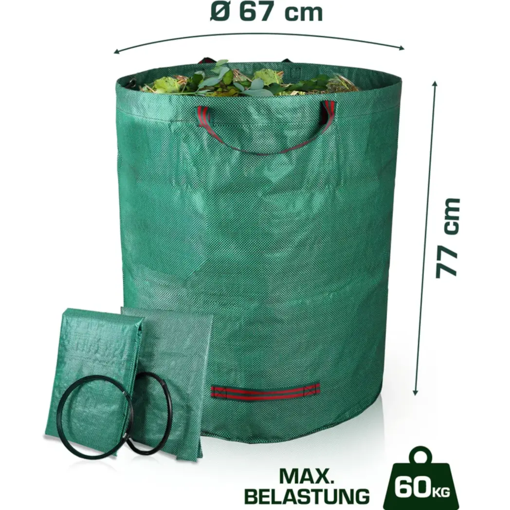<strong>2 x 272L Gartensack</strong> faltbar & stabil aus robustem Polypropylen-Gewebe – Bild 2