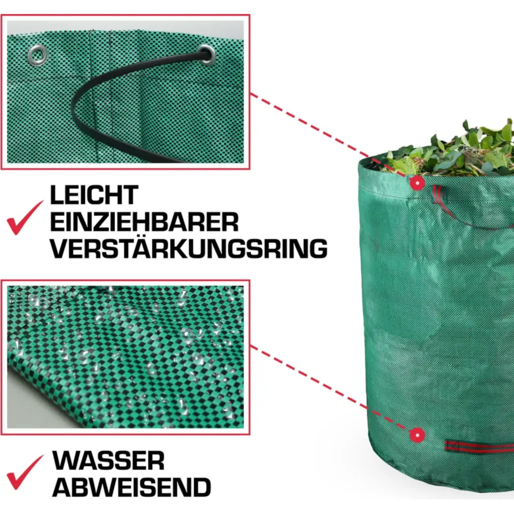 <strong>2 x 272L Gartensack</strong> faltbar & stabil aus robustem Polypropylen-Gewebe – Bild 5