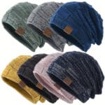 Unisex Beanie Mütze, gefütterte Strickmütze
